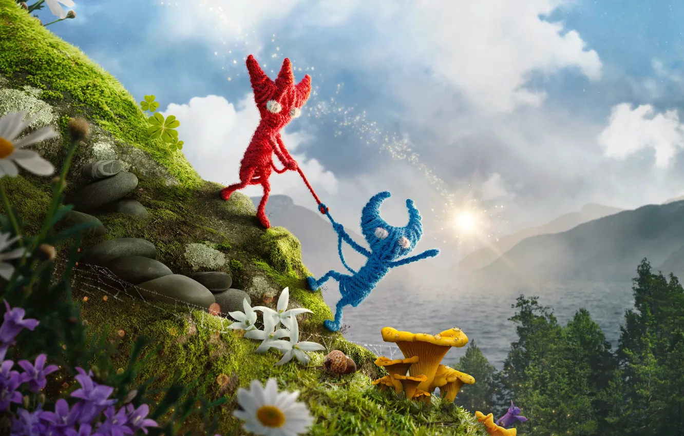 Photo wallpaper Electronic Arts, Coldwood Interactive, Unravel, Unravel 2