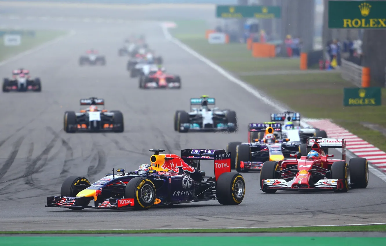 Photo wallpaper China, China, Shanghai, Formula 1, Vettel, the leader, champion, Reb Bull Racing