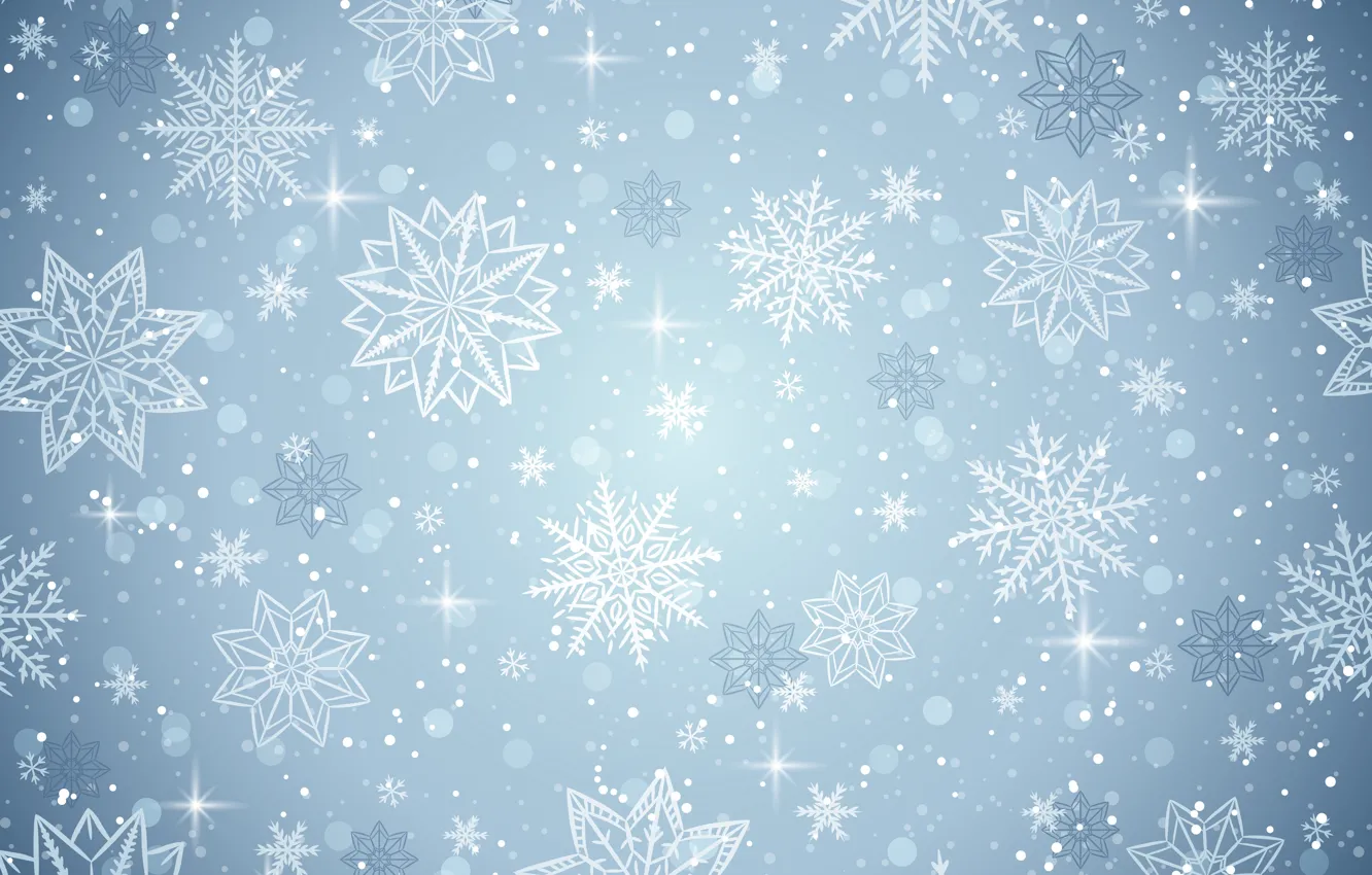 Photo wallpaper winter, snowflakes, background, winter, background, snowflakes