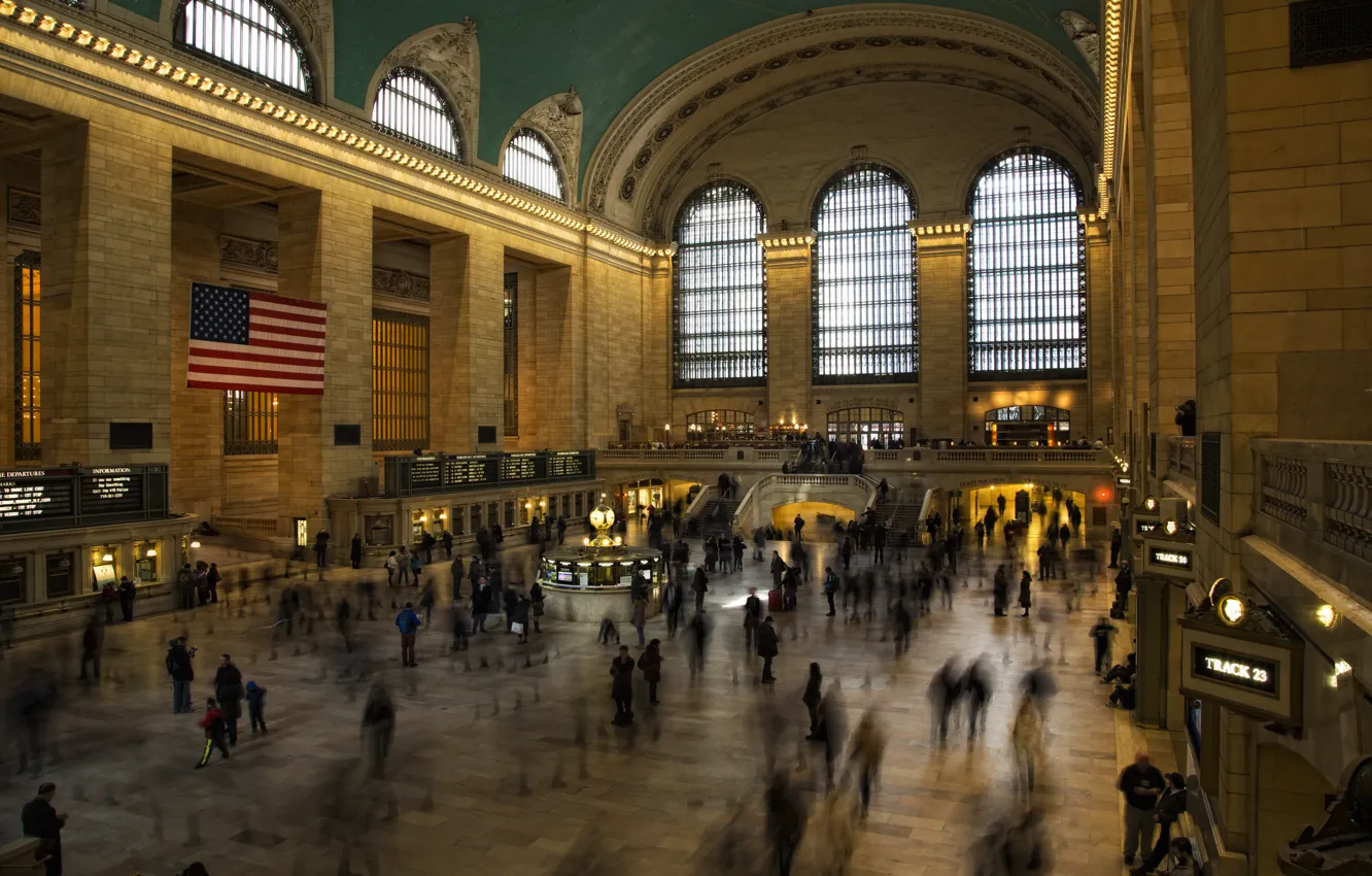 Photo wallpaper windows, USA, United States, New York, Manhattan, NYC, Grand Central Terminal, New York City