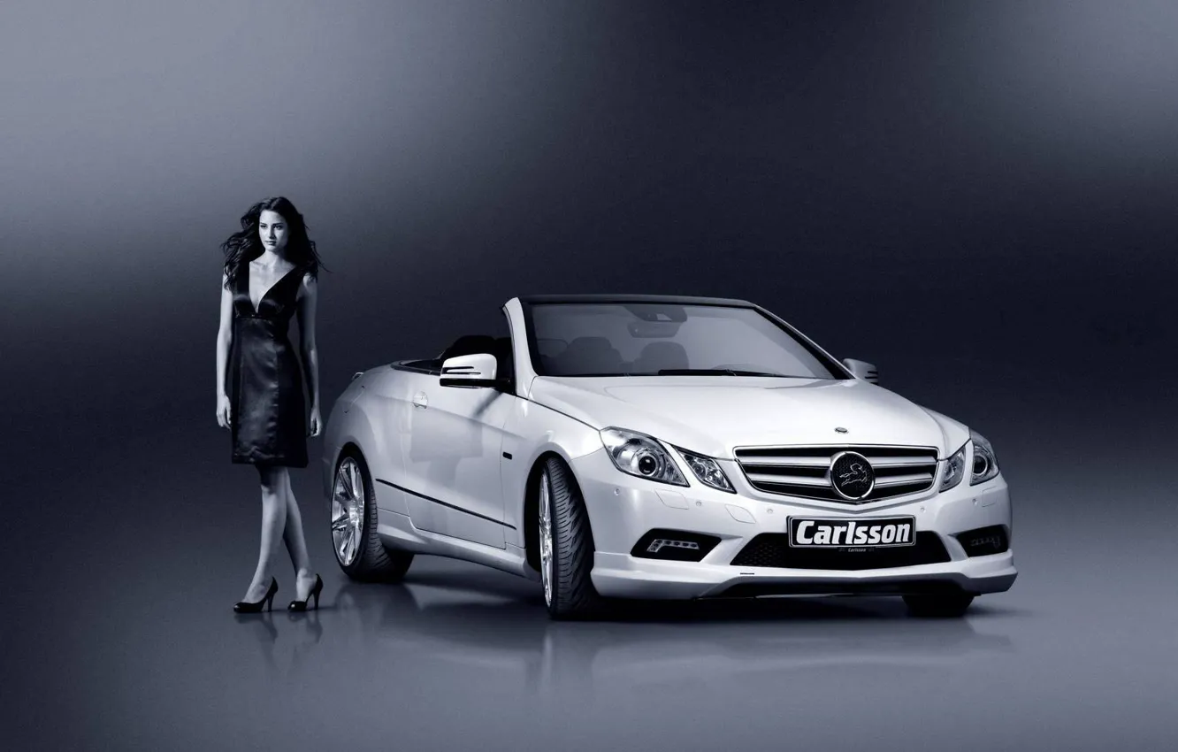 Photo wallpaper girl, Mercedes-Benz, convertible, gelding, carlsson