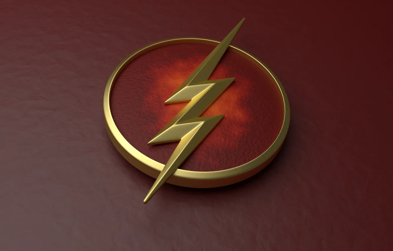 Photo wallpaper red, logo, The Flash, Grant Gustin, Barry Allen