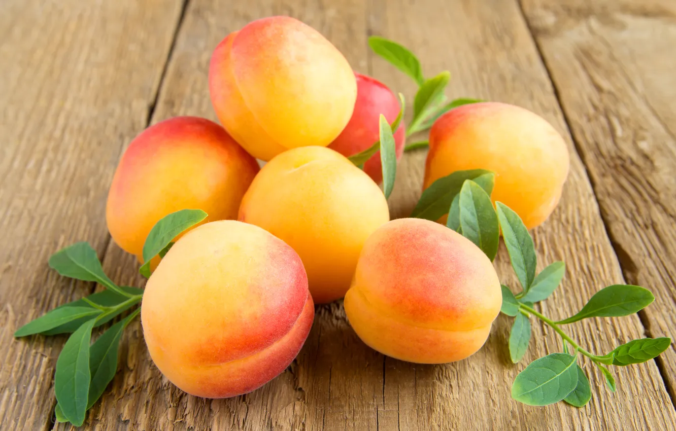 Photo wallpaper fruit, apricots, apricot