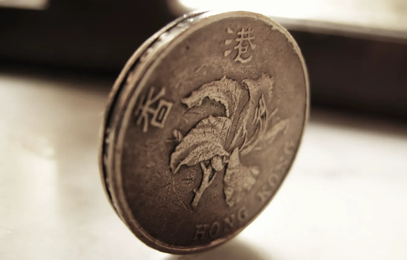 Photo wallpaper metal, money, currency