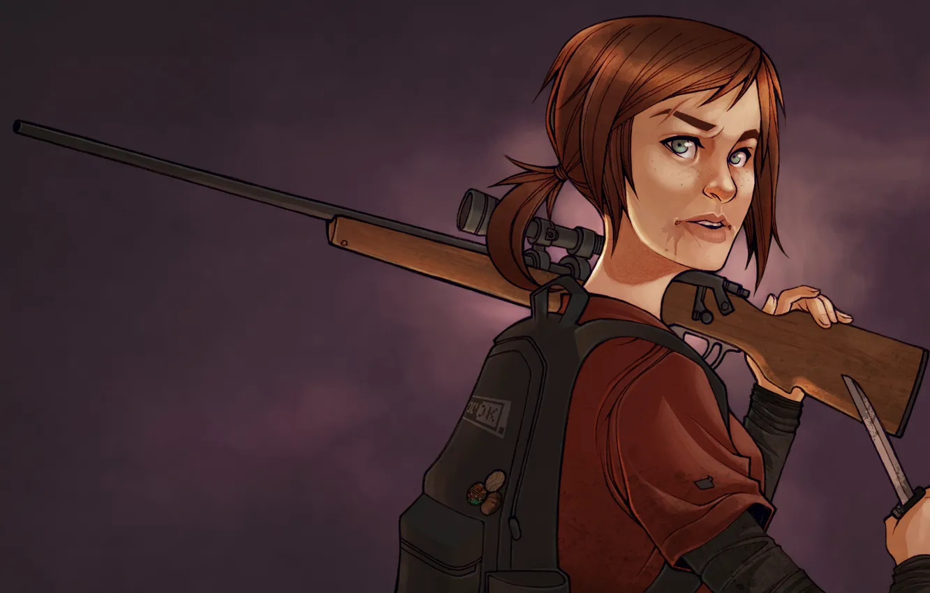 Photo wallpaper PS3, The Last of Us, Naughty Dog, Ellie, Hunting Rifle