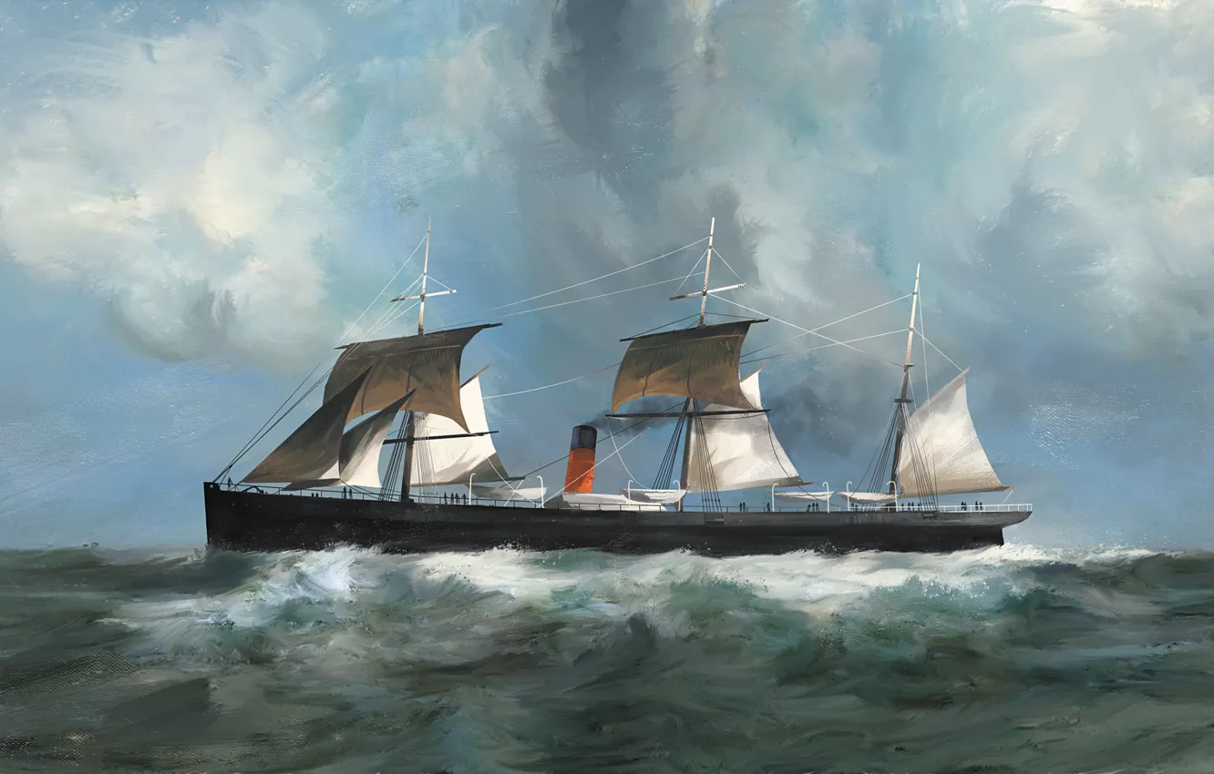 Photo wallpaper ship, Dominik Mayer, Transatlantic - Ships, abyssinia