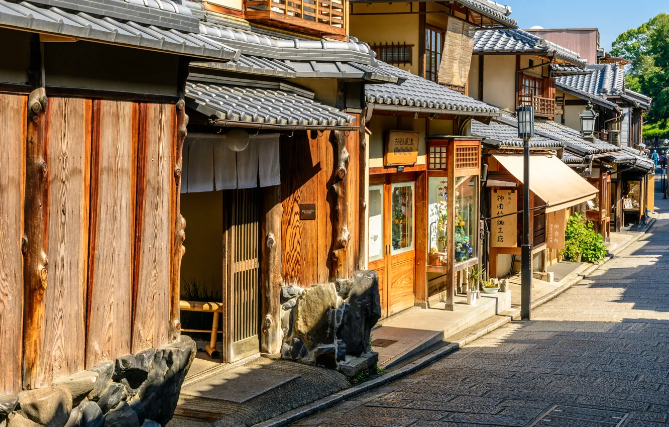 Photo wallpaper the city, street, home, Japan, Kyoto, shop