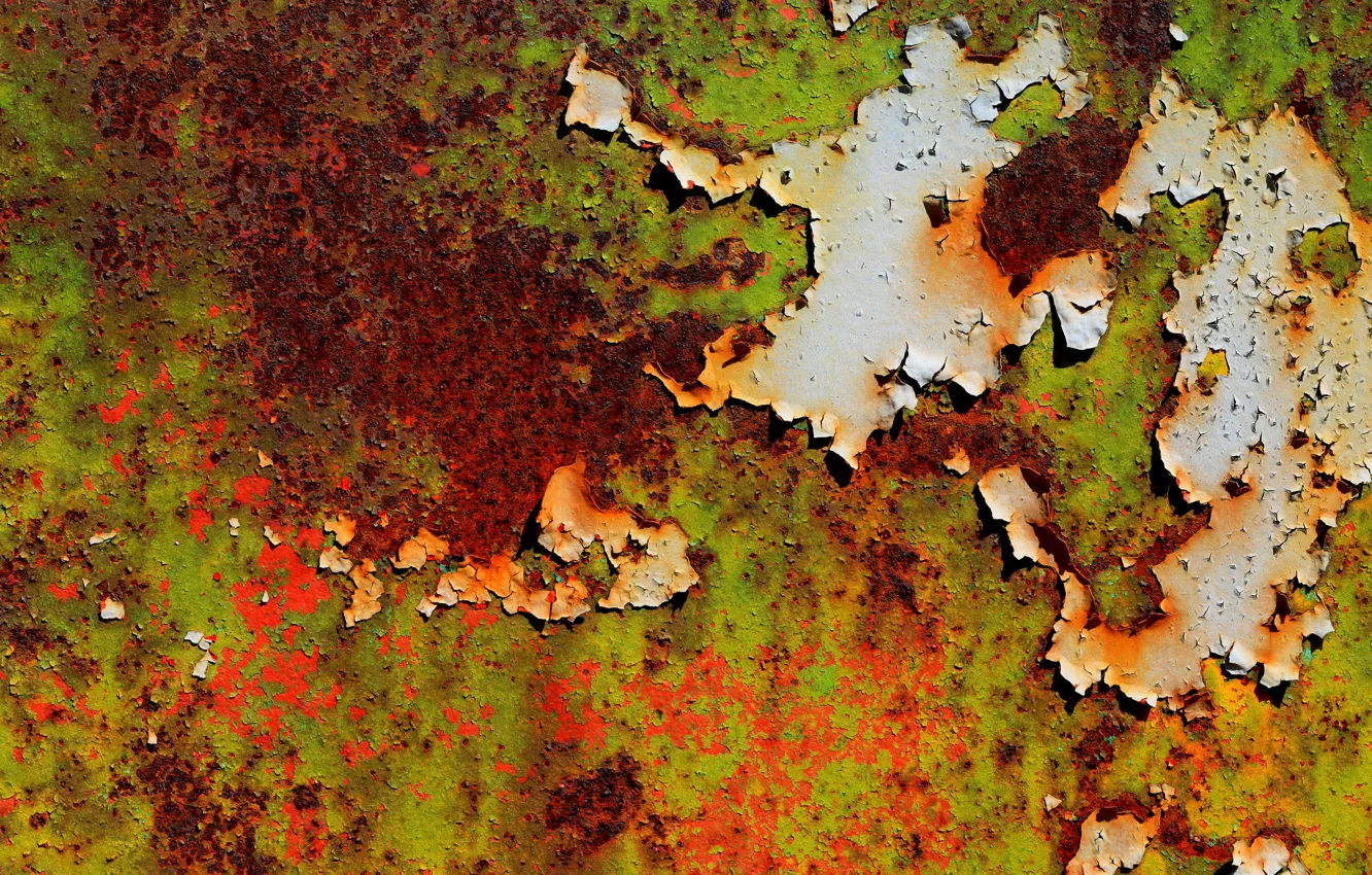 Photo wallpaper metal, paint, rust
