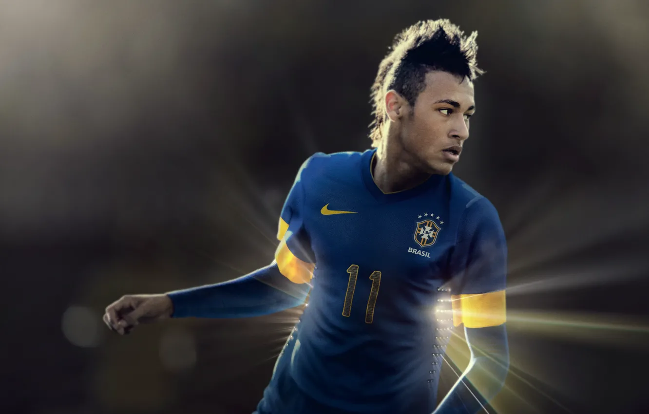 Photo wallpaper football, sport, form, Brazil, Nike, Nike, Santos, Neymar