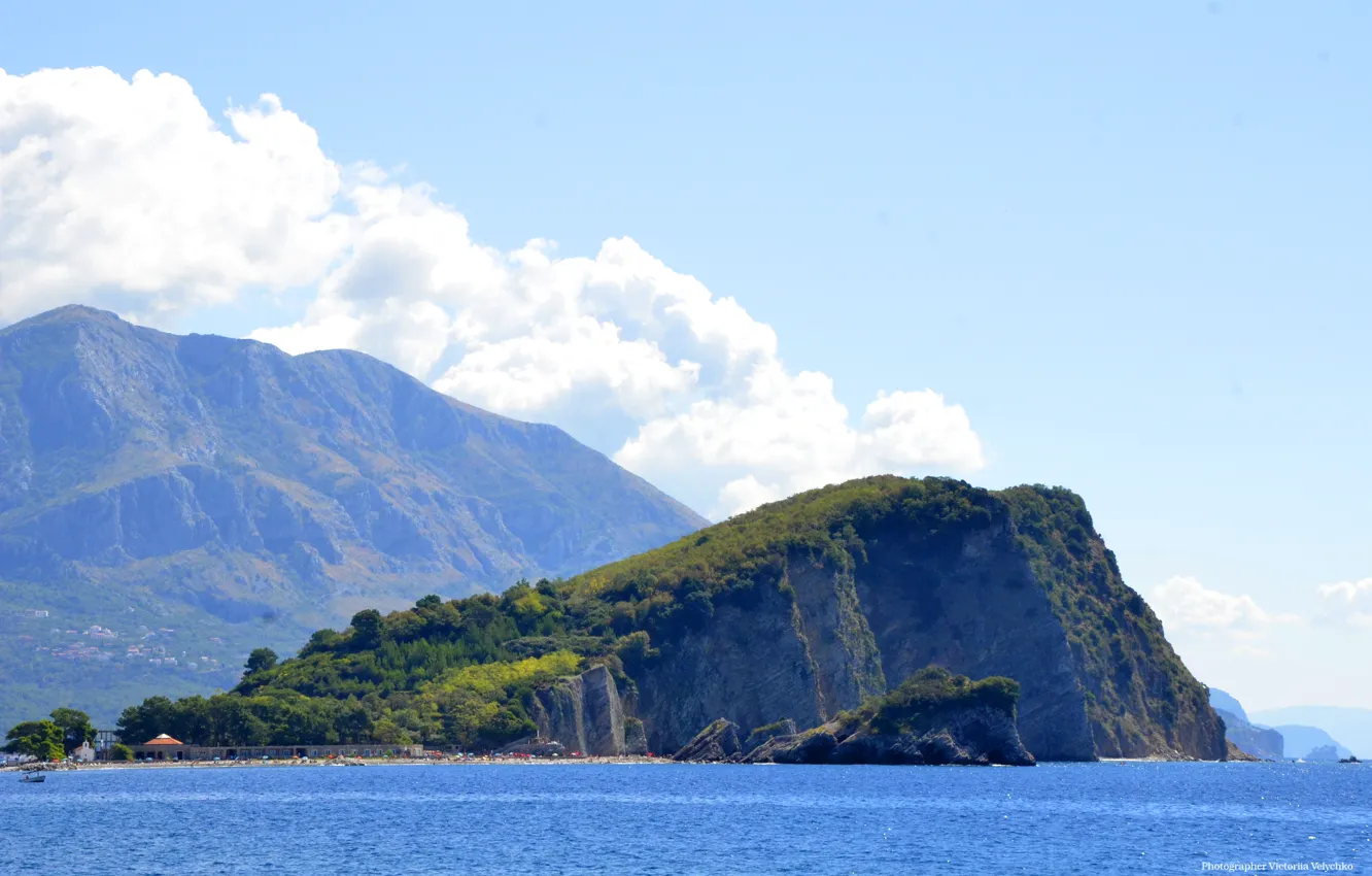 Photo wallpaper sea, summer, nature, island, vacation, Montenegro, To, Budva