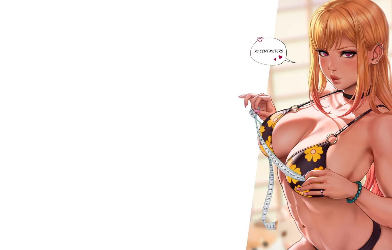 Photo wallpaper girl, hot, sexy, boobs, sexy girl, anime, pretty, blonde