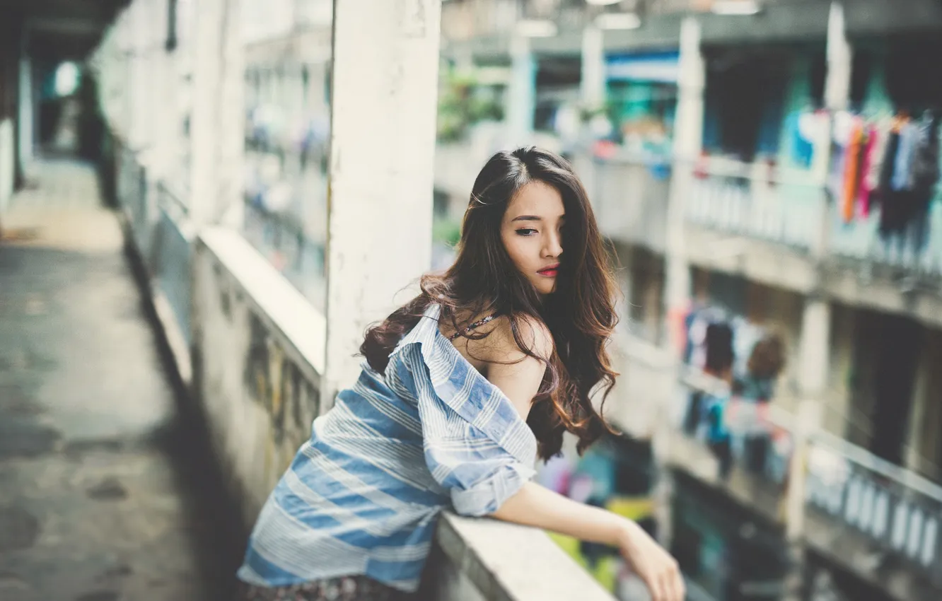 Photo wallpaper look, girl, style, Asian