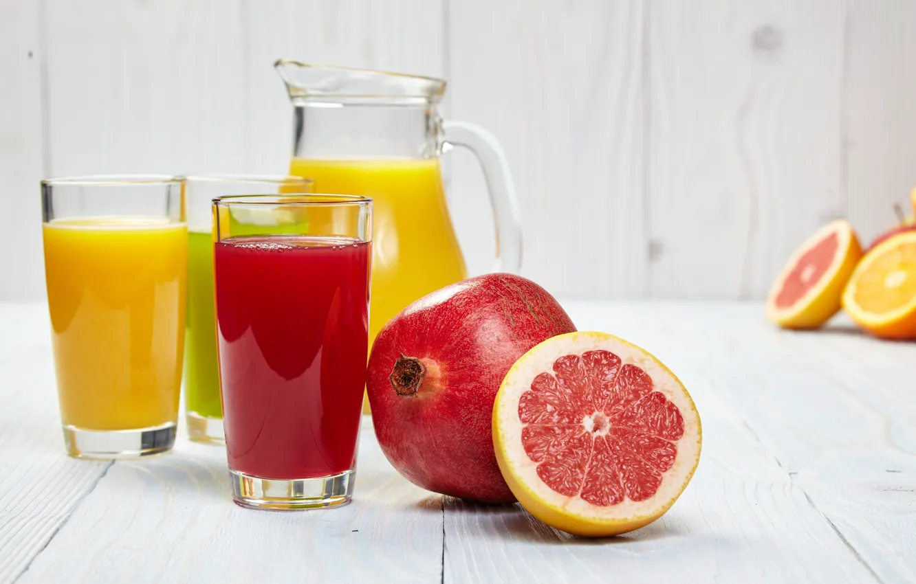 Photo wallpaper juice, citrus, drink, garnet