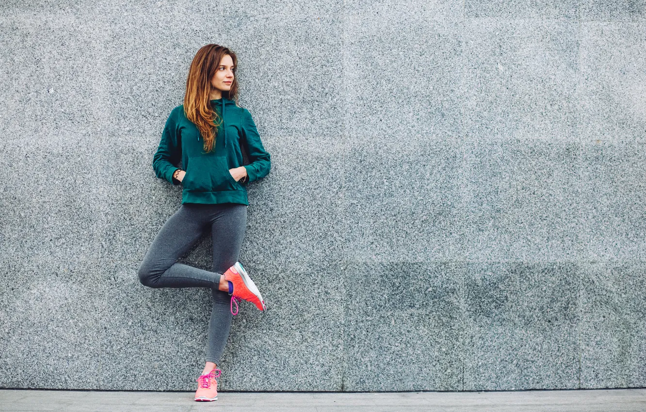 Photo wallpaper sports, fitness, fitness model, sneakers, sportswear