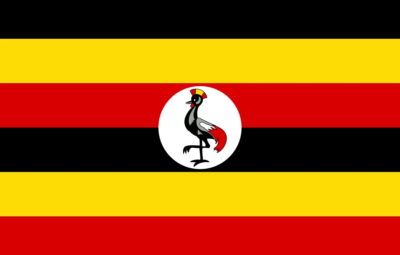 Photo wallpaper red, logo, black, yellow, Africa, Uganda