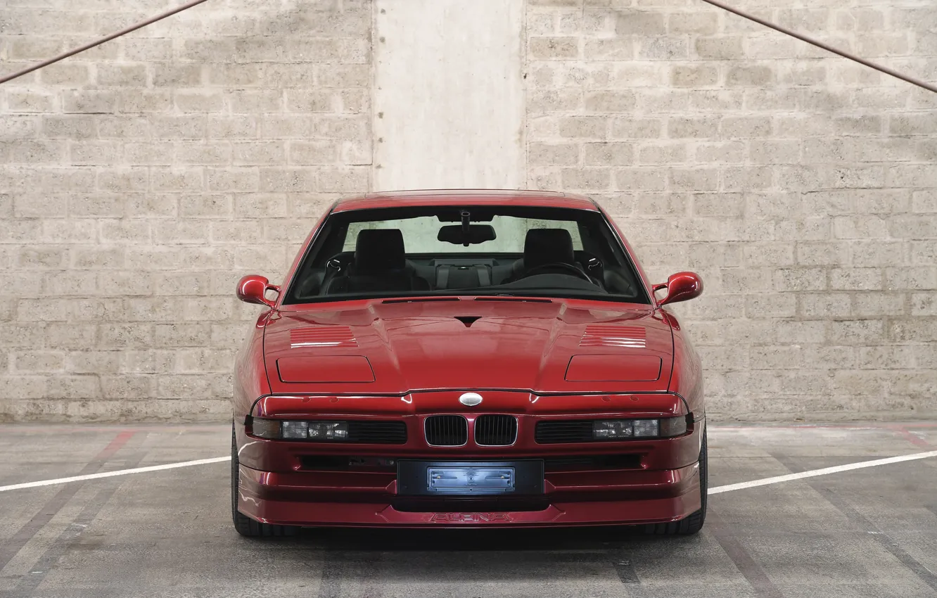 Photo wallpaper BMW, red, face, Alpina, BMW 8 Series, B12, B12 5.7, Alpina B12