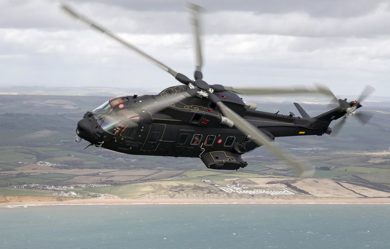 Photo wallpaper helicopter, transport, Caesar, AW-101, HH-101A