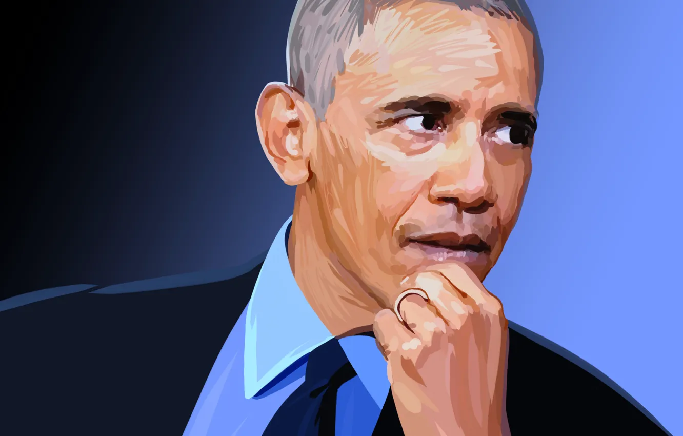 Photo wallpaper face, President, Barack Obama, Barack Obama
