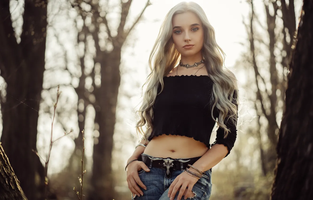 Photo wallpaper tummy, jeans, Loba, Andreas-Joachim Lins