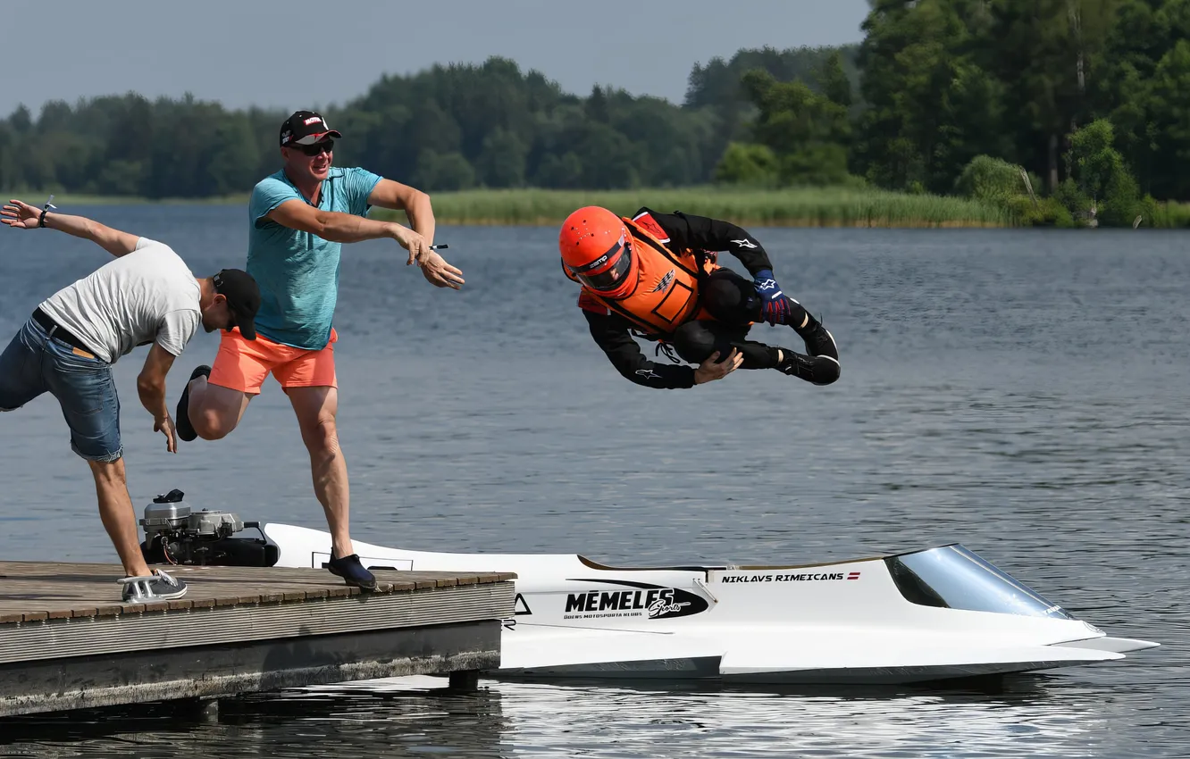 Photo wallpaper race, boat, speed