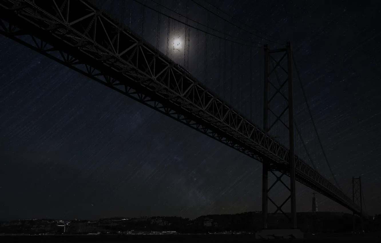 Photo wallpaper bridge, river, Portugal, Tagus, Lisbon
