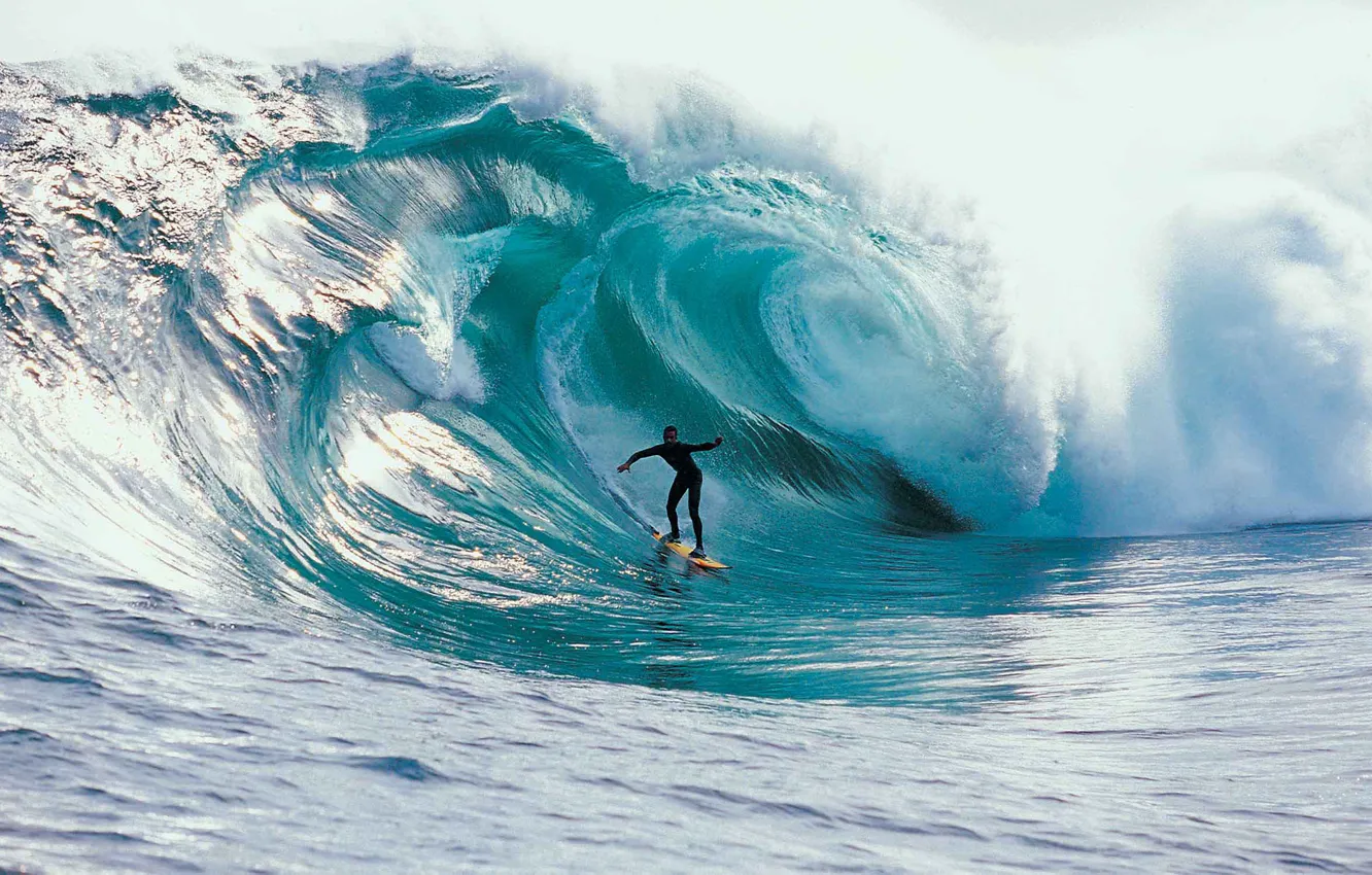 Photo wallpaper wave, speed, surfing