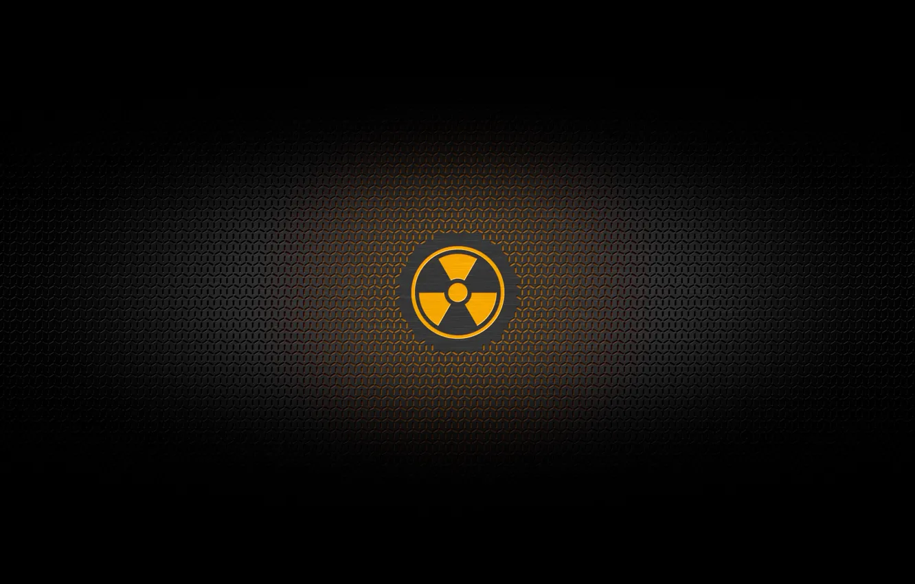 Photo wallpaper mesh, danger, sign, radiation