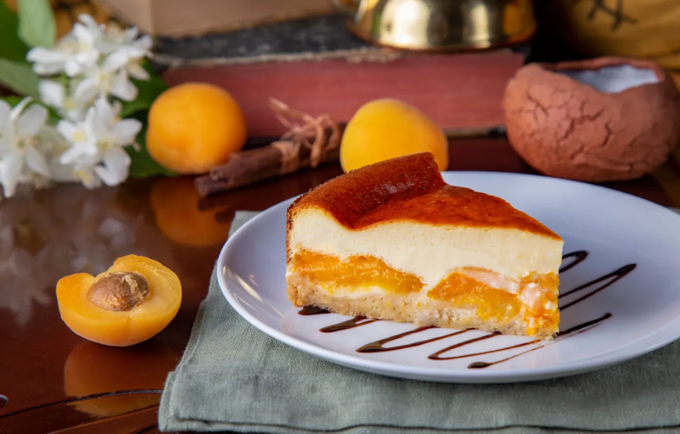 Photo wallpaper cinnamon, apricots, the cheesecake