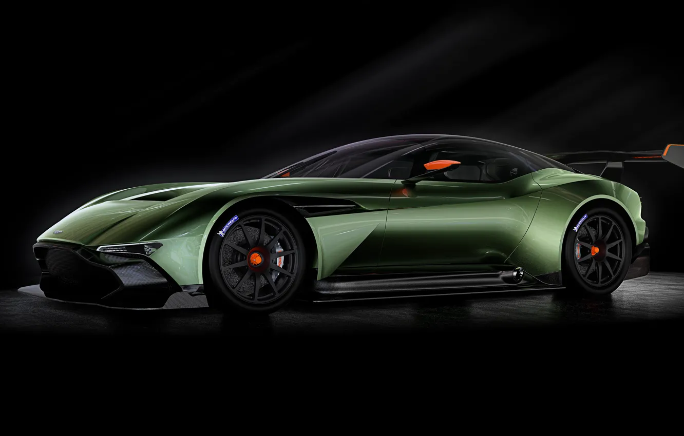 Photo wallpaper green, Aston Martin, the volcano, Aston Martin, 2015, Vulcan