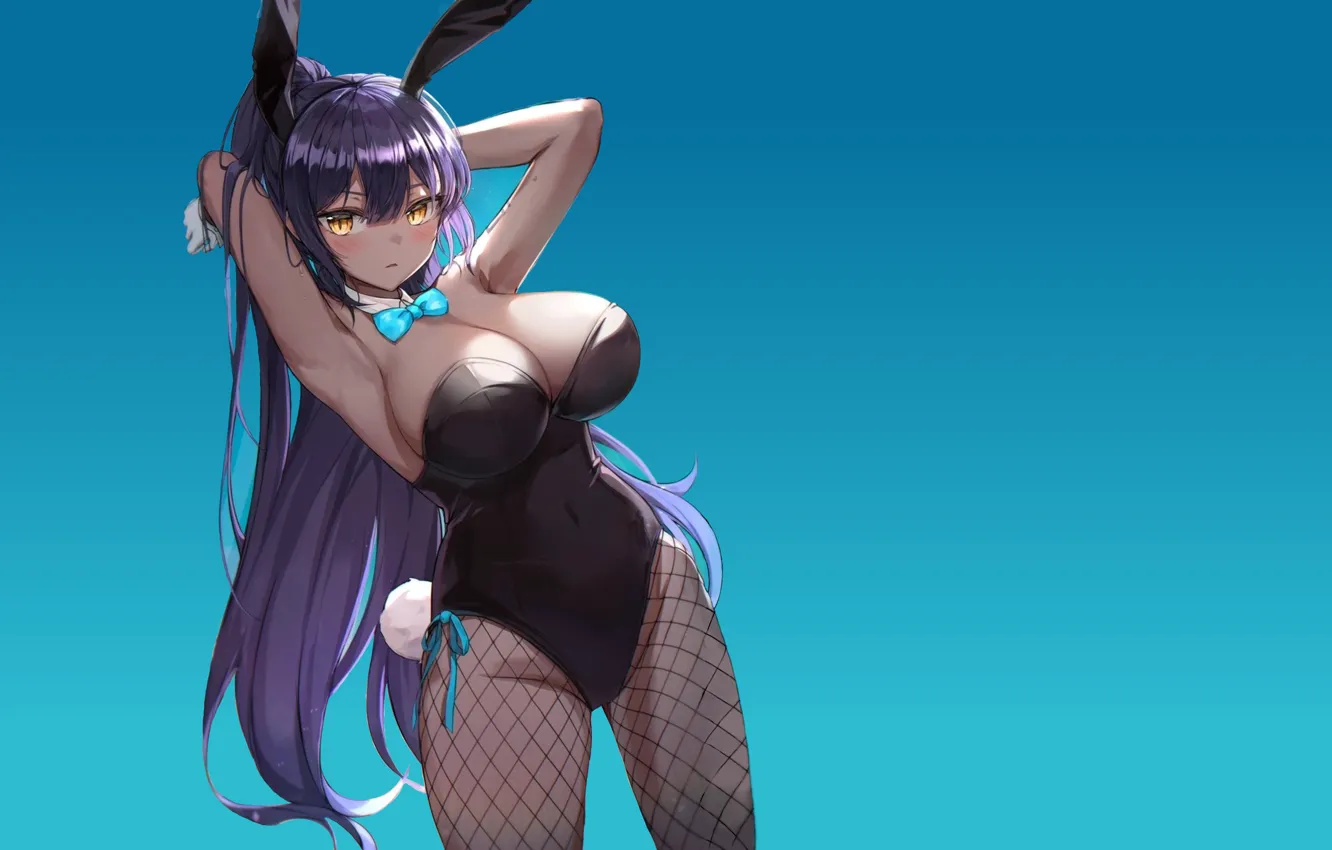 Photo wallpaper girl, sexy, hot girl, boobs, anime, pretty, breasts, bunny