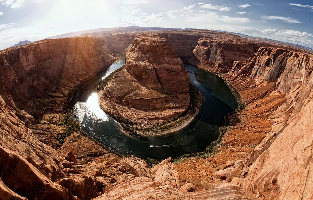Photo wallpaper AZ, USA, America, Arizona, Grand Canyon, the Colorado river, Horseshoe, The Grand canyon