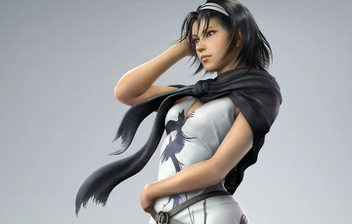 Photo wallpaper look, girl, background, Tekken Tag Tournament 2, Jun Kazama