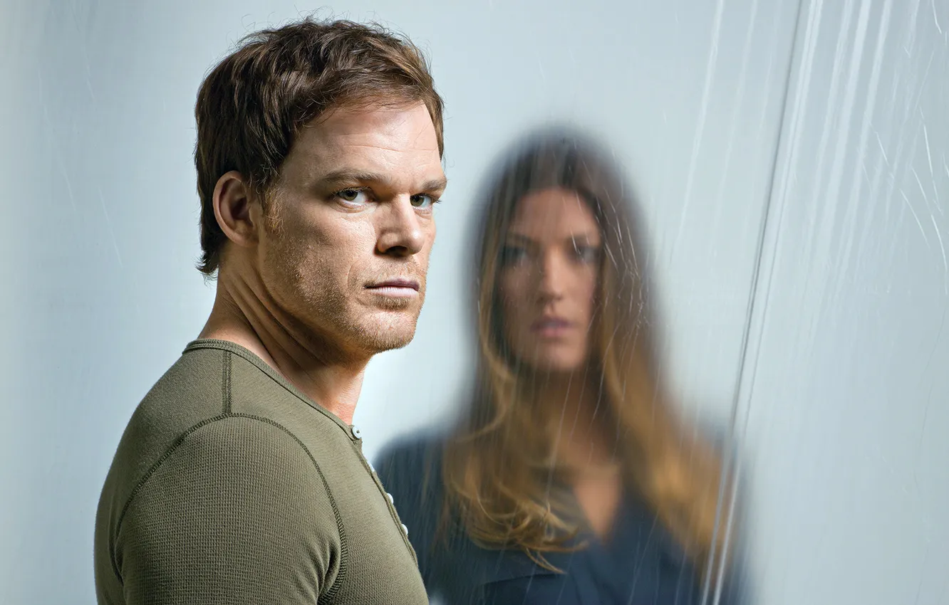 Photo wallpaper Dexter, the series, Jennifer Carpenter, polyethylene, Debra Morgan, Michael Carlyle Hall