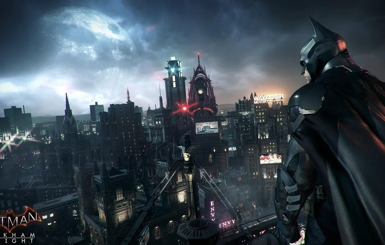 Photo wallpaper Batman, Gotham, Batman: Arkham Knight