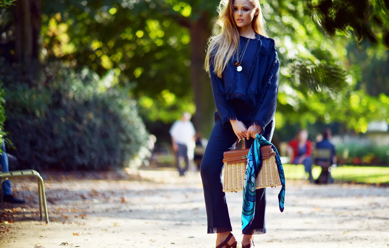 Photo wallpaper girl, style, street, model, blonde, beautiful, Kristina Bazan, Kristina Bazan