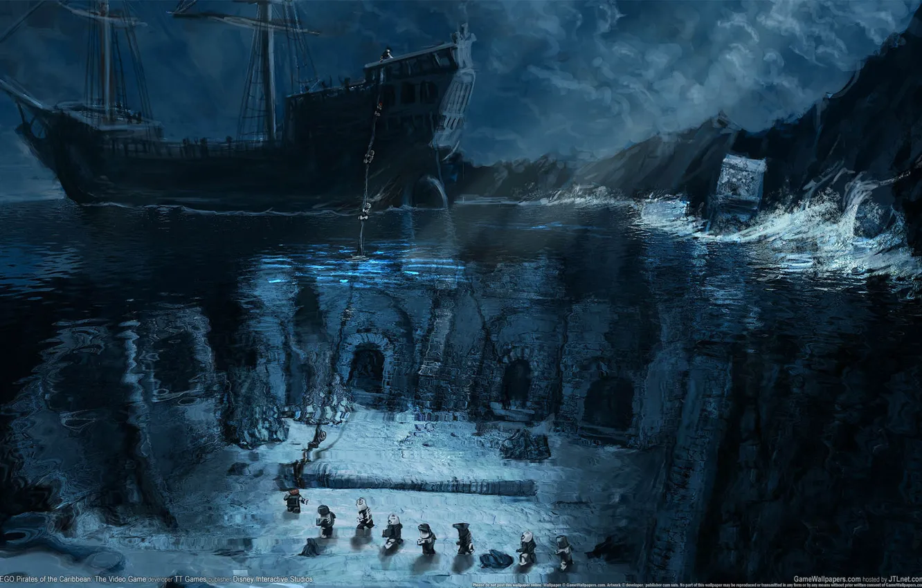Photo wallpaper ship, Pirates of the Caribbean, GameWallpapers, Lego, Pirates of the Caribbean