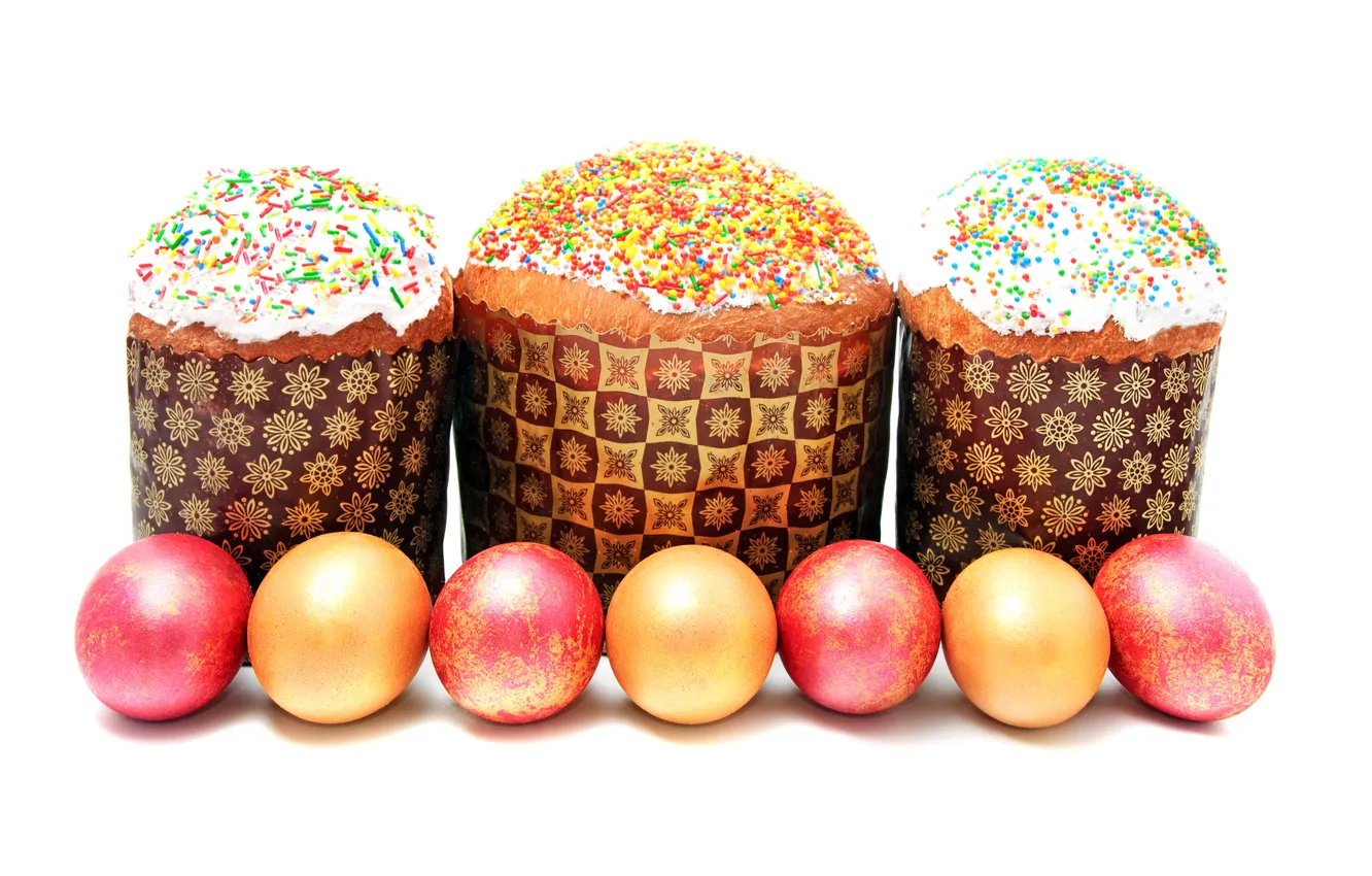 Photo wallpaper Easter, Eggs, eggs, Holidays, Cakes, Cakes