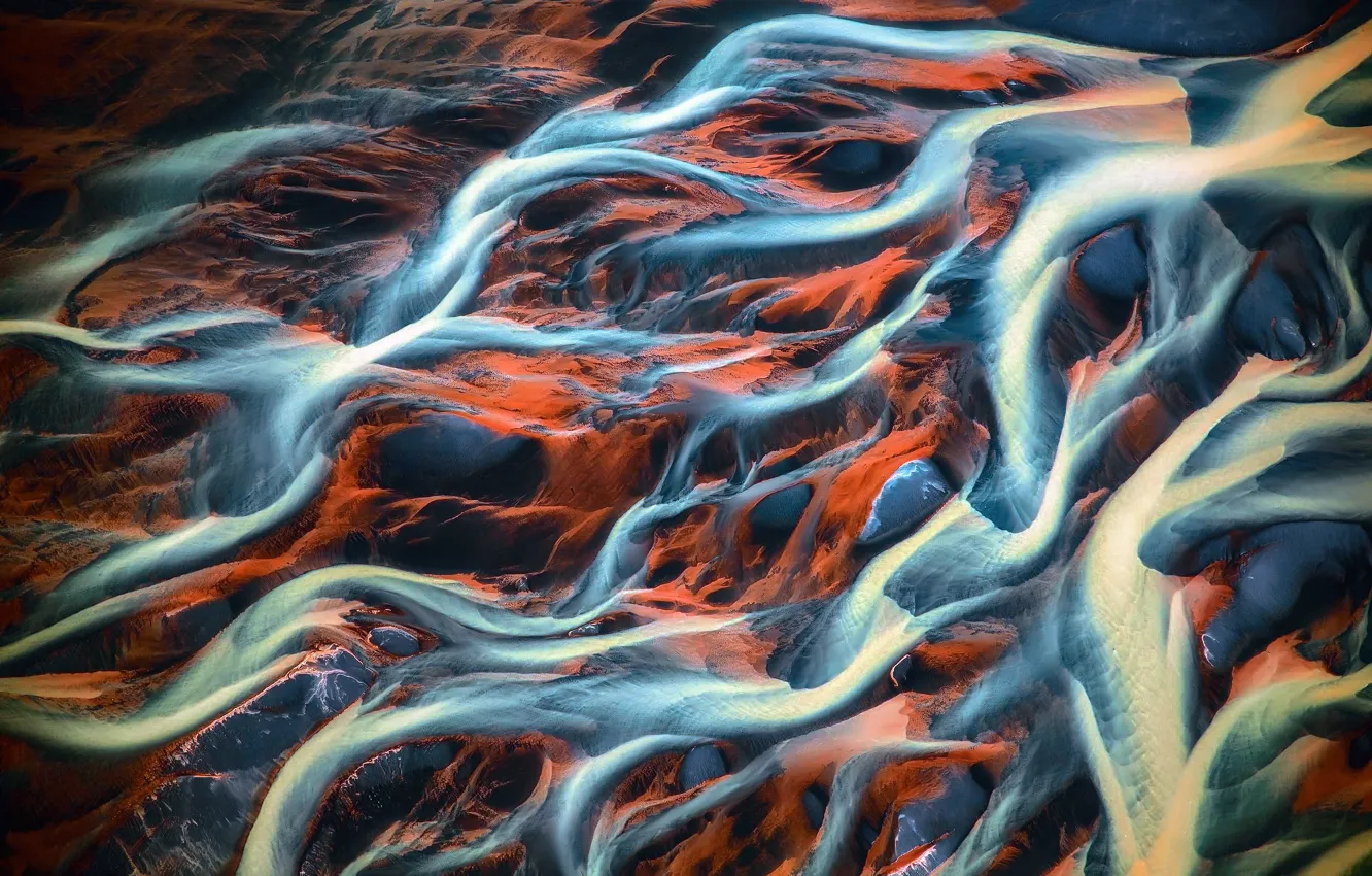 Photo wallpaper water, river, earth, dirt, the view from the top, Vienna