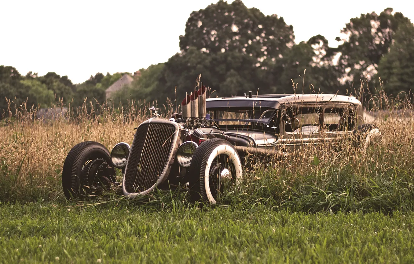 Photo wallpaper Ford Model T, retro cars, 1930 Ford Model T Rat Rod