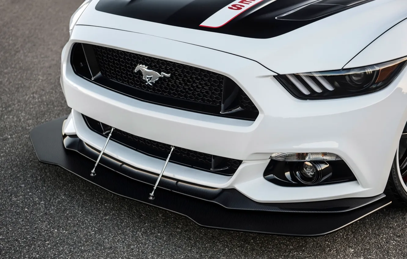 Photo wallpaper Mustang, Ford, Ford Mustang, White, Apollo, Tuning, Edition, 2015