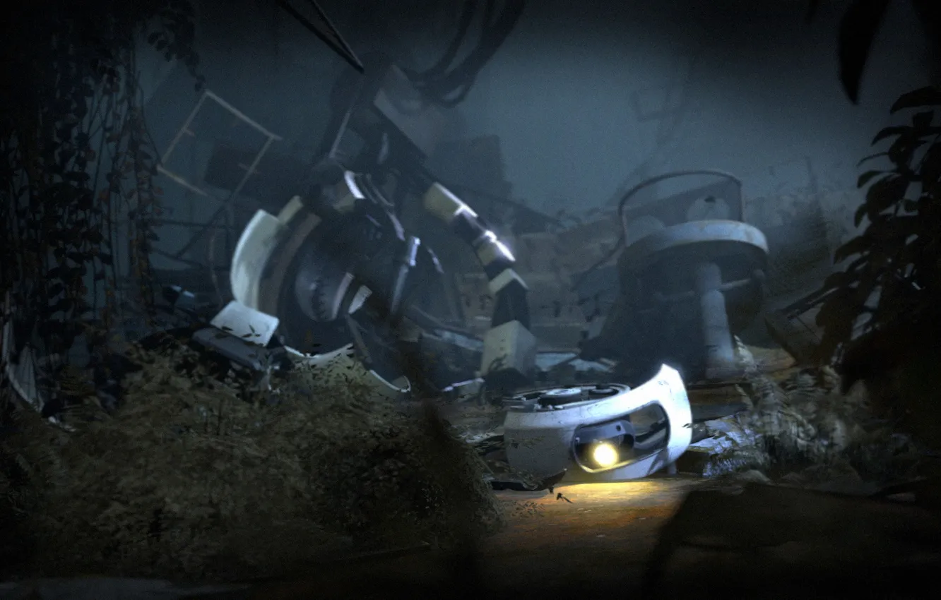 Photo wallpaper devastation, Portal 2, glados, Portal 2, Glados