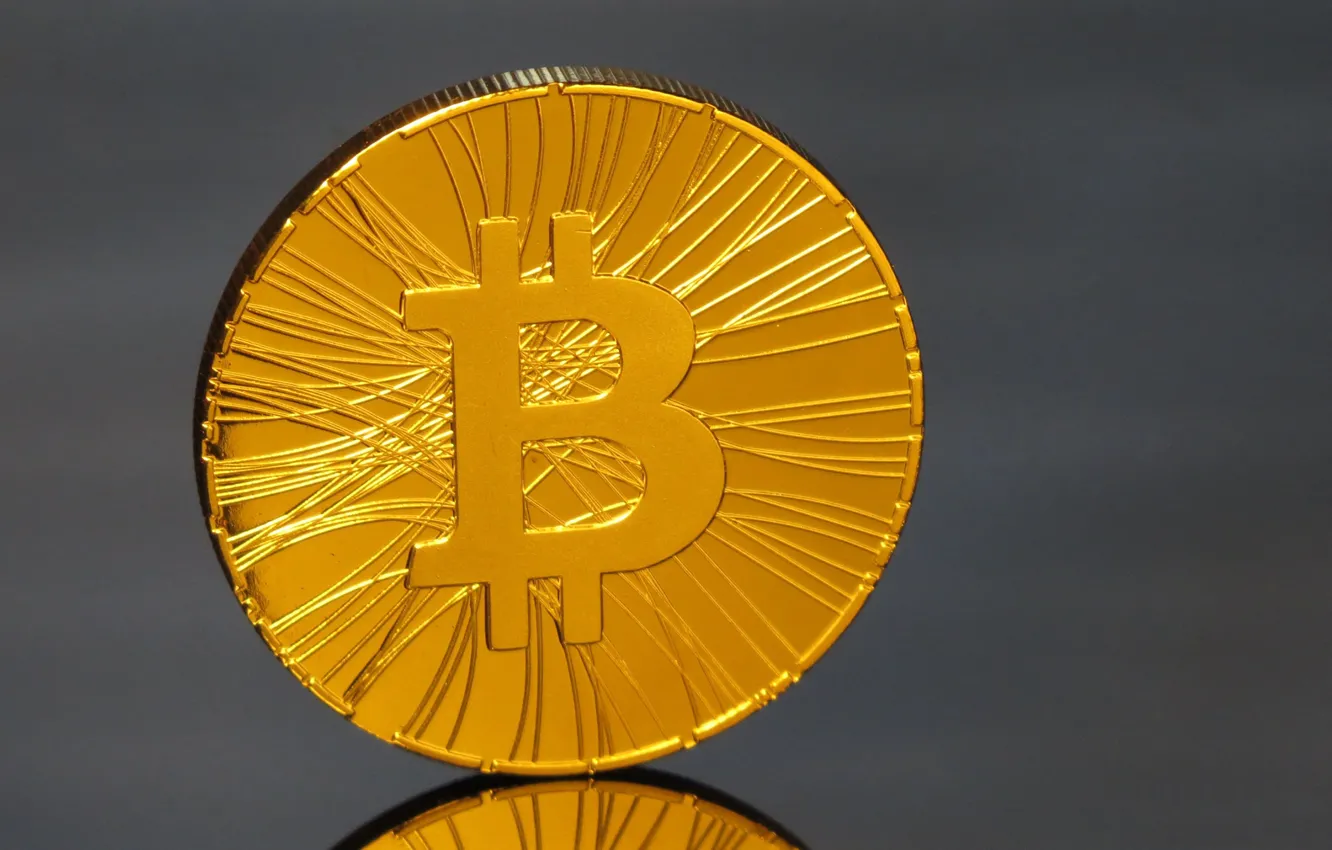 Photo wallpaper coin, bitcoin, bitcoin, cryptocurrency
