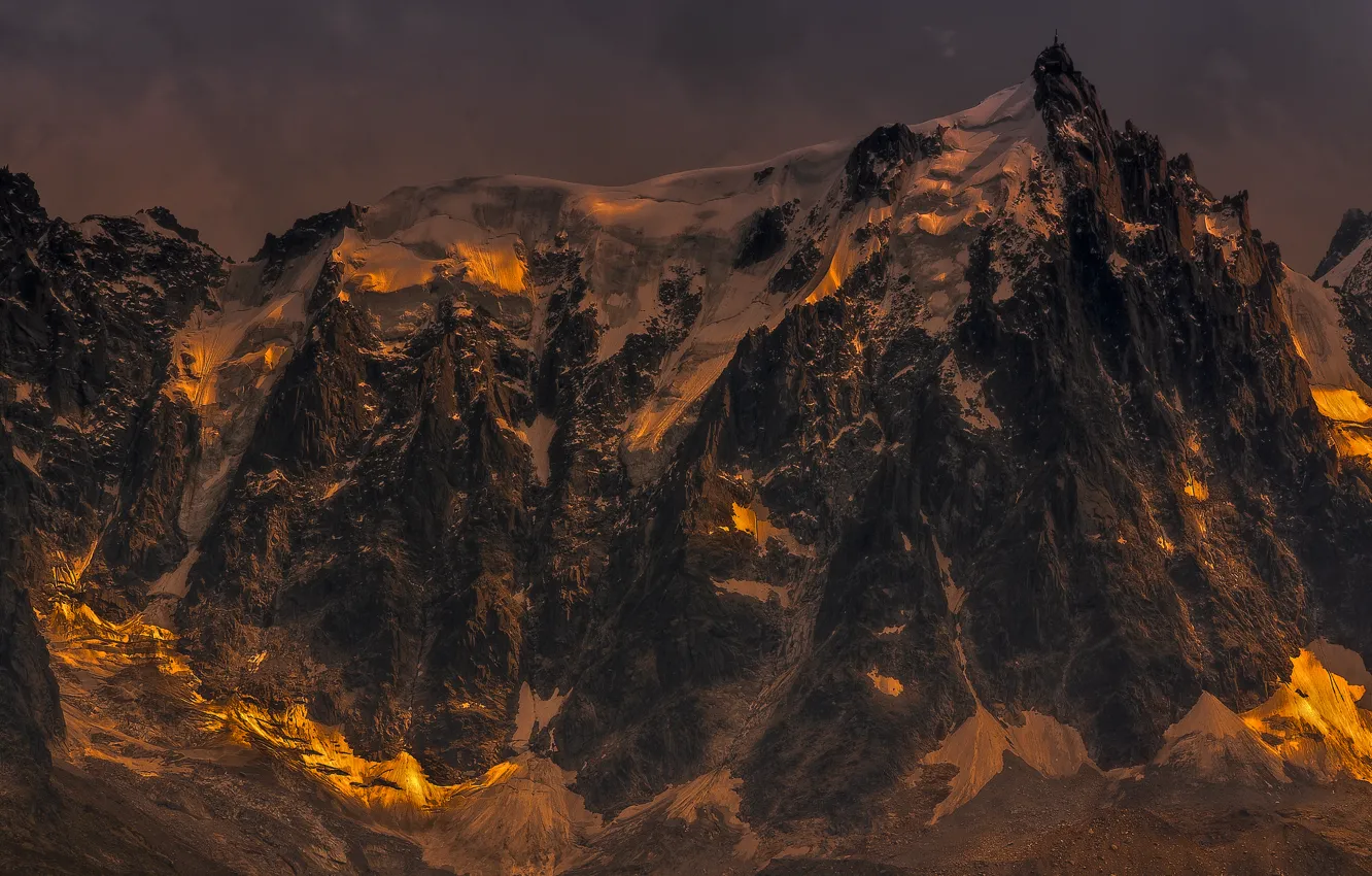 Photo wallpaper light, mountains, France, Alps