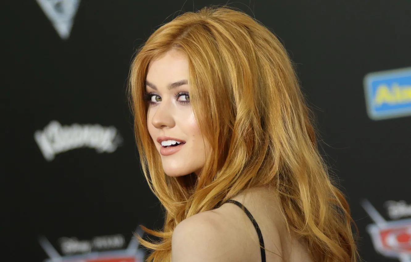 Photo wallpaper look, actress, red, Katherine McNamara