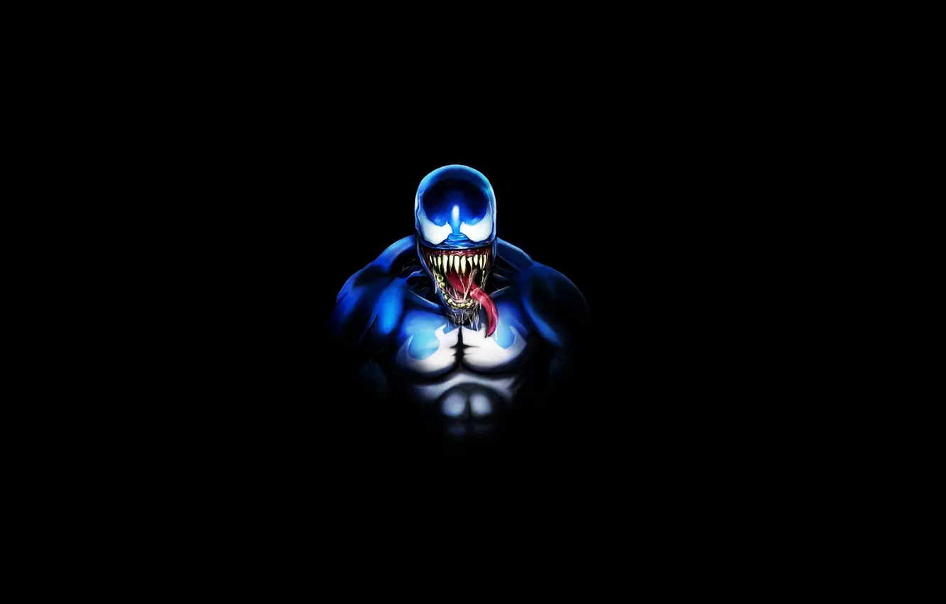 Photo wallpaper minimalism, being, black background, comic, Spider-man, Spider-Man, Venom, Venom