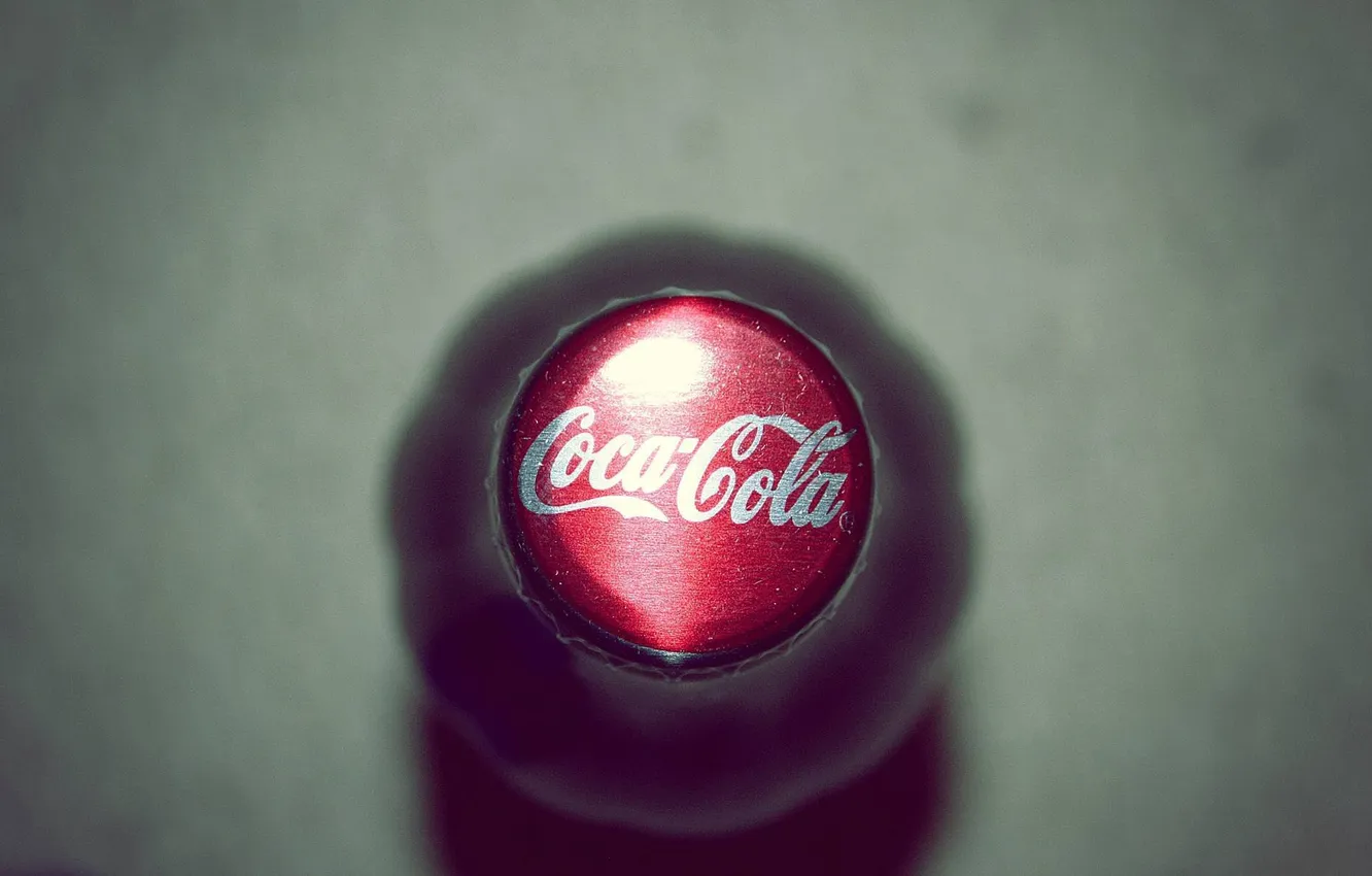Photo wallpaper macro, bottle, tube, Coca-Cola, Coca-cola