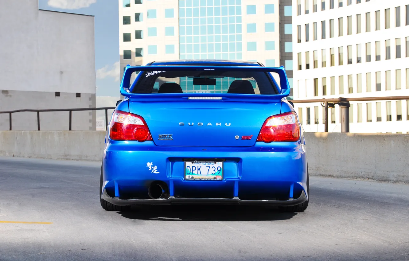 Photo wallpaper Subaru, Impreza, WRX, STI, back