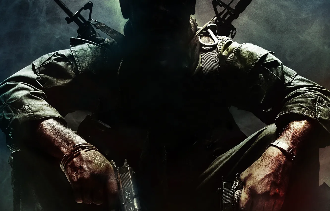Photo wallpaper weapons, Call of Duty, black, duty, call, ops, cod