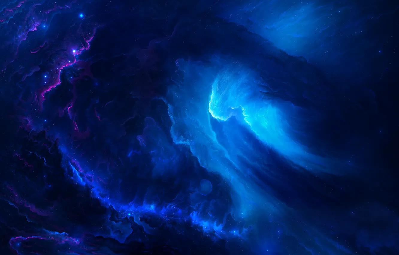 Photo wallpaper blue, energy, sci fi, Cosmos