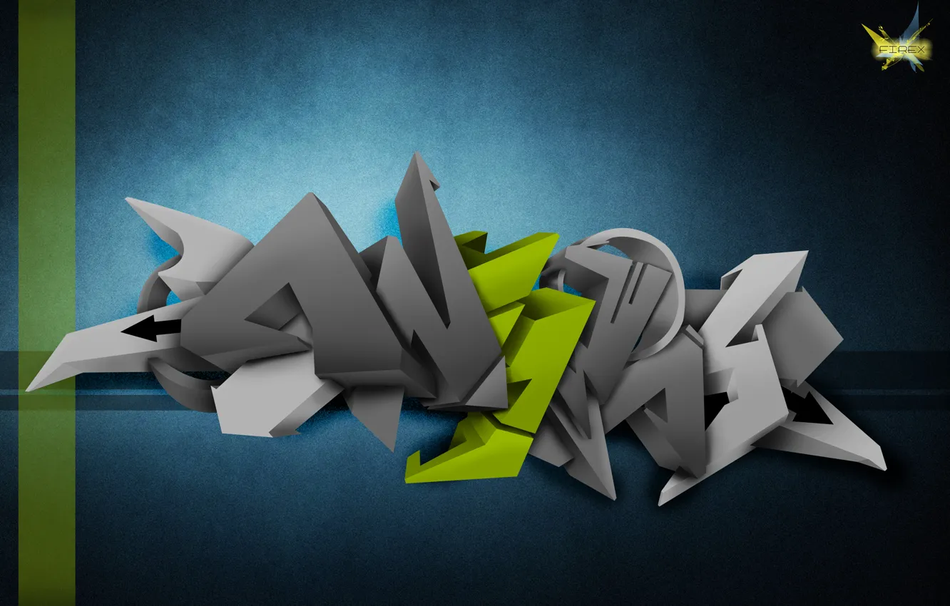 Photo wallpaper graffiti, FireX, Anyway